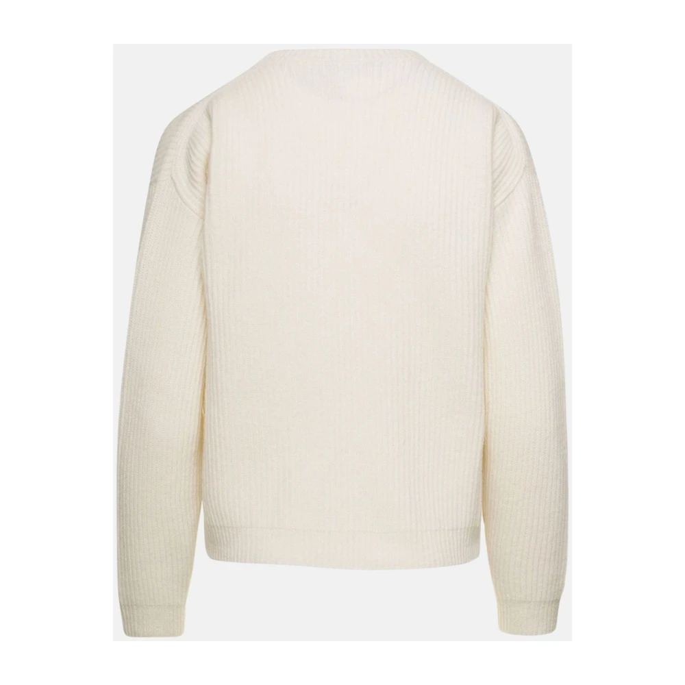 Mauro Grifoni Merino Wol Engelse Box Trui Beige Dames