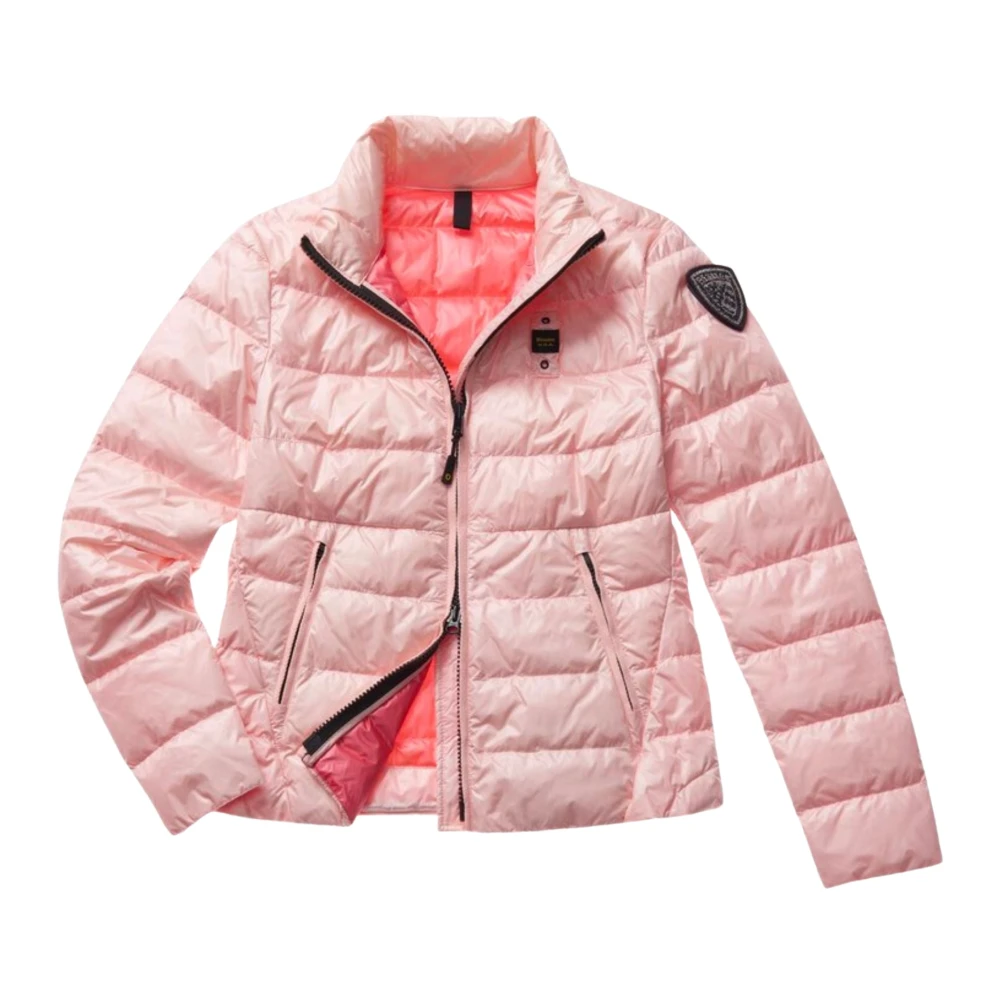 Blauer Men's Pink Glossy Nylon Down Jacket