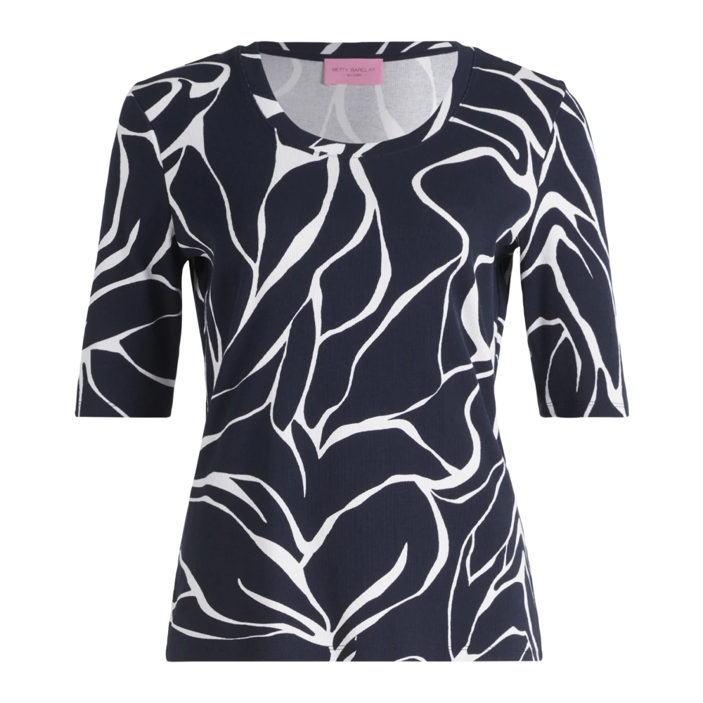 Betty Barclay Geribbeld Basis T-shirt Multicolor Dames