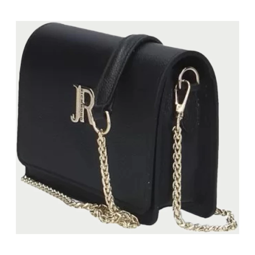 John Richmond Zwarte stoffen en ketting schoudertas Black Dames