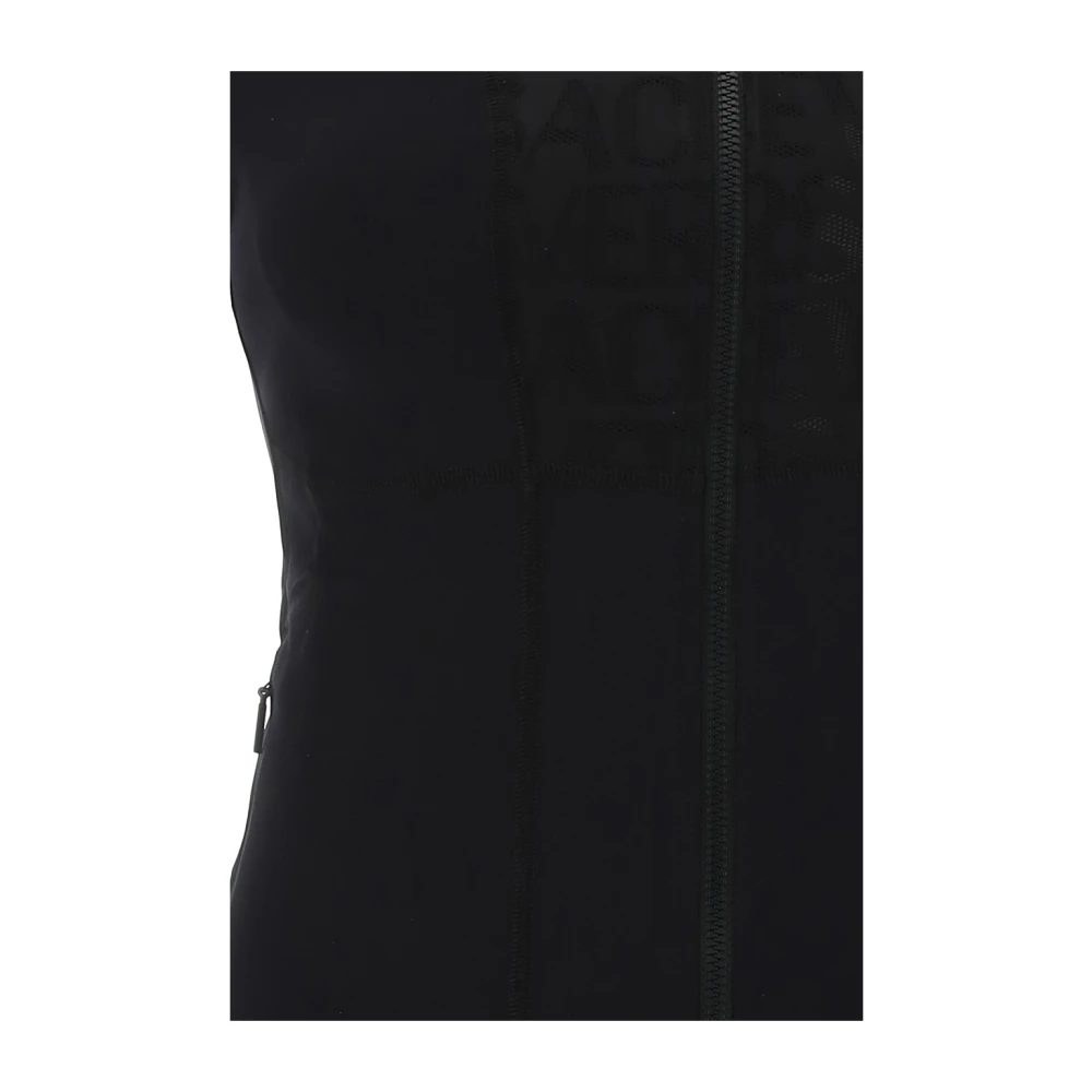 Versace TEX Penn Logoma T-Shirt Tank Coltrui Black Dames