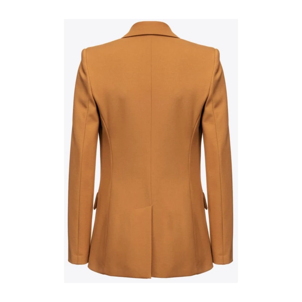 pinko Bliksem 4 Jas Stof Brown Dames