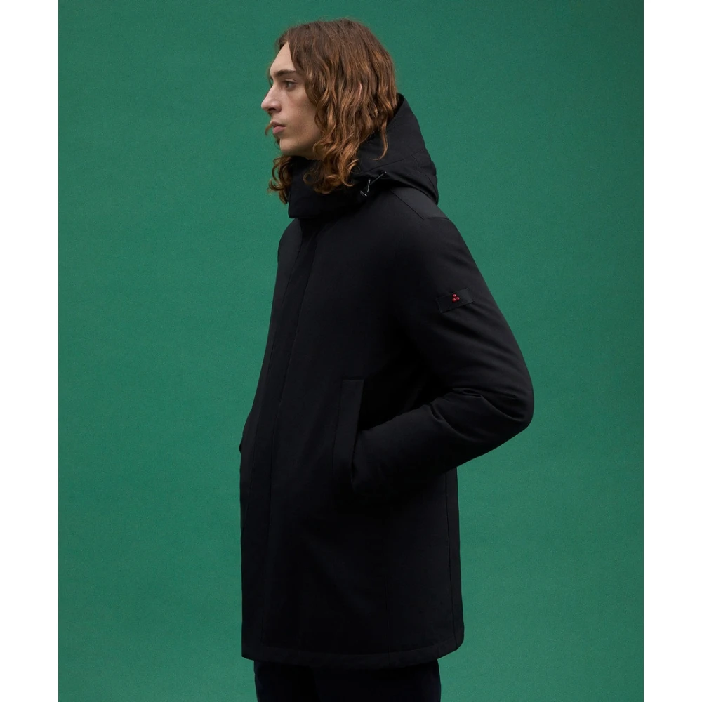 Peuterey Waterafstotende trenchcoat met capuchon Black Heren