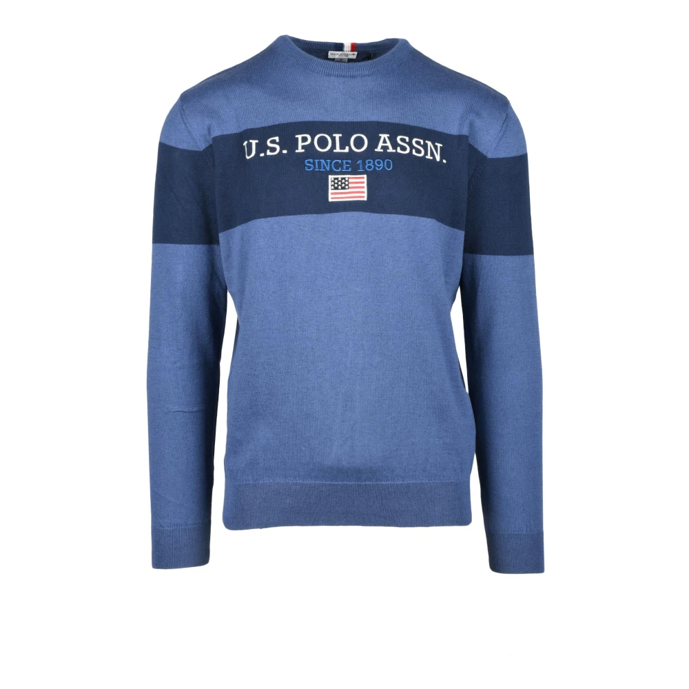 U.s. Polo Assn. Wolmix Gebreide Trui Blue Heren