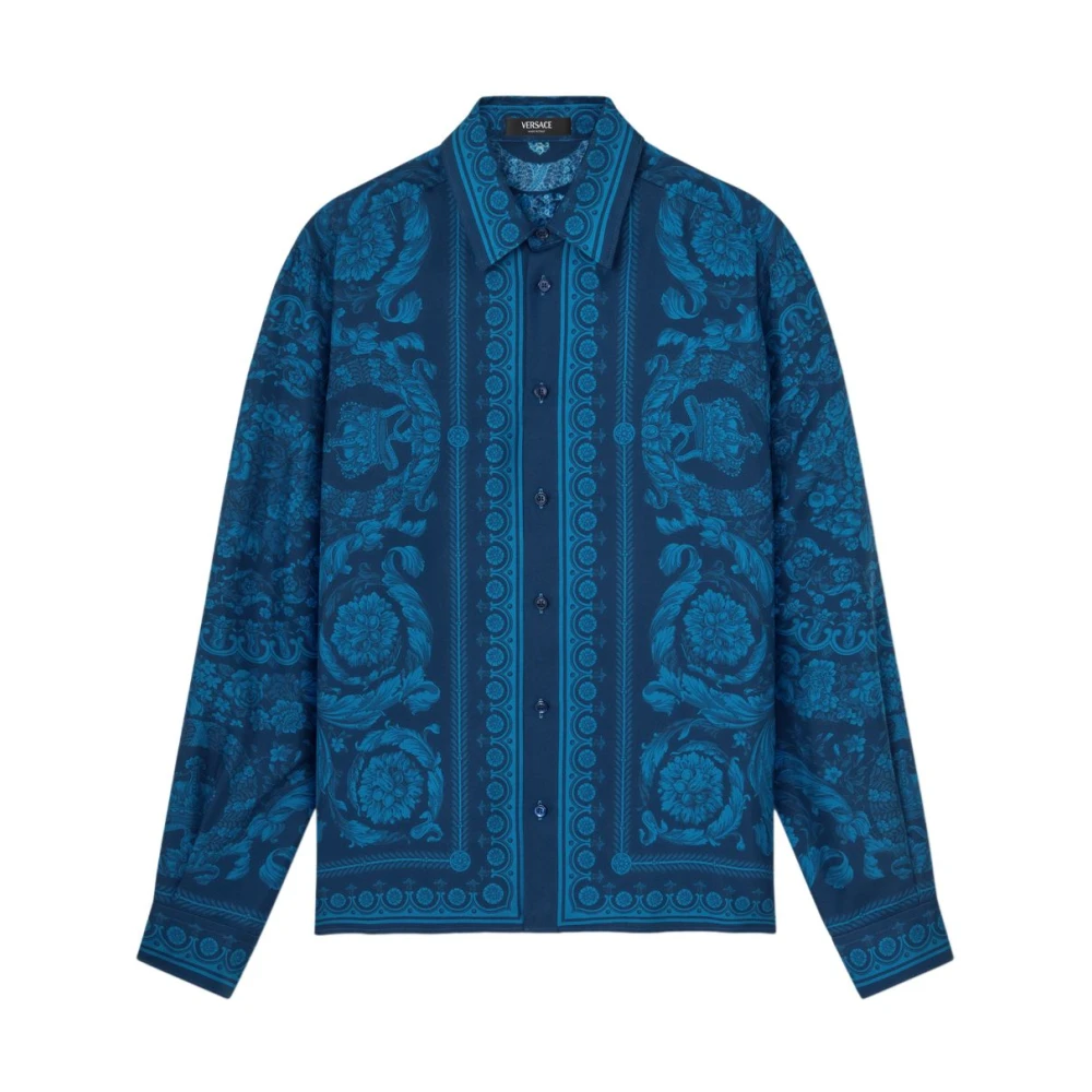 Versace Hombre Azul Camisas, Talla: M