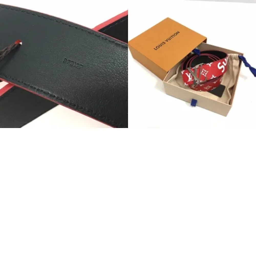 Louis Vuitton Vintage Pre-owned Leather belts Red Dames