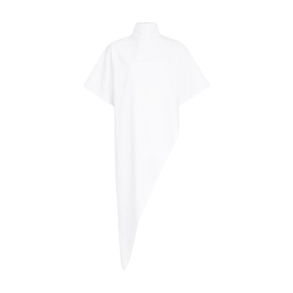 Alaïa White Tunics, Female, S, Triangle Cotton Jersey T-Shirt