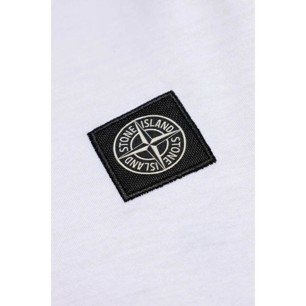 Stone Island T-shirt met logo White Heren