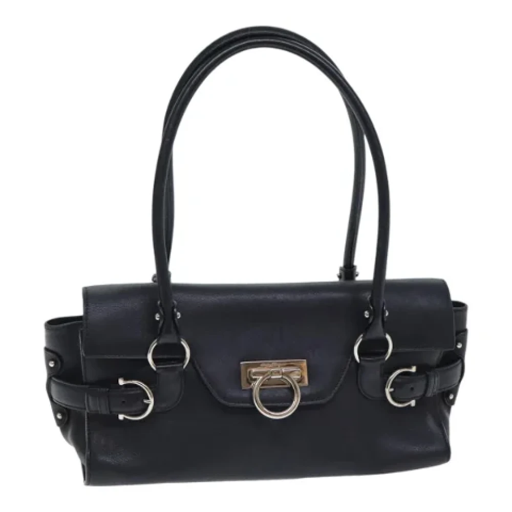 Salvatore Ferragamo Pre-owned Leather handbags Black Dames