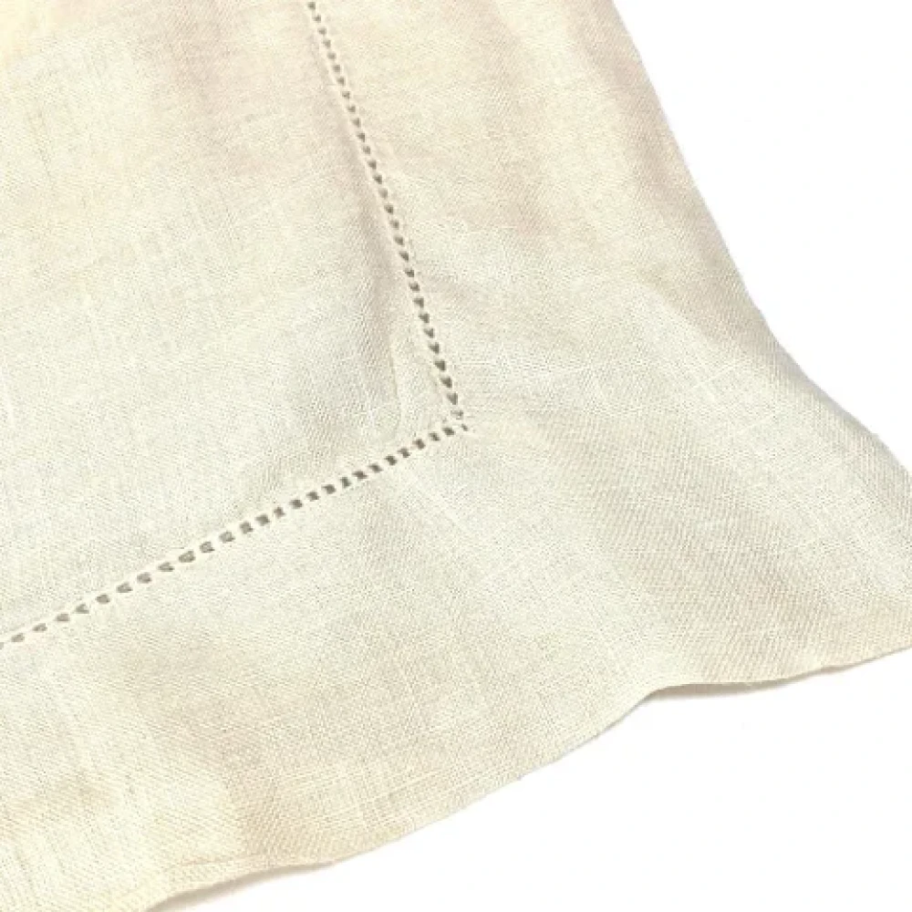 Hermès Vintage Pre-owned Fabric scarves White Dames