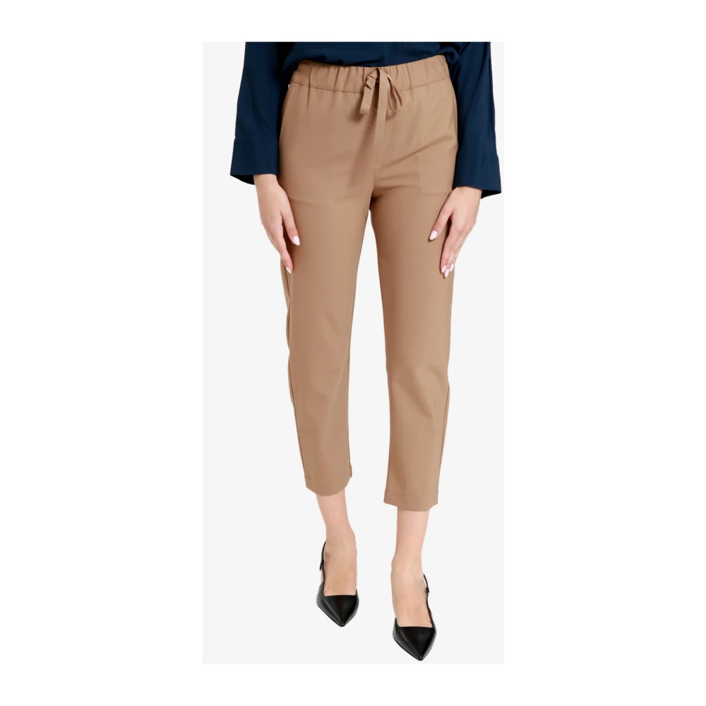 Semicouture Wollen Broek Zand Beige Dames