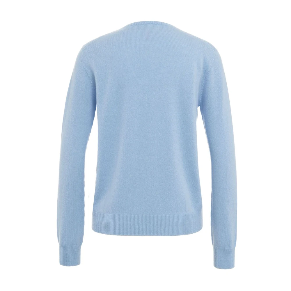 MVM Blauwe Cashmere Gebreide Trui Aw24 Blue Dames