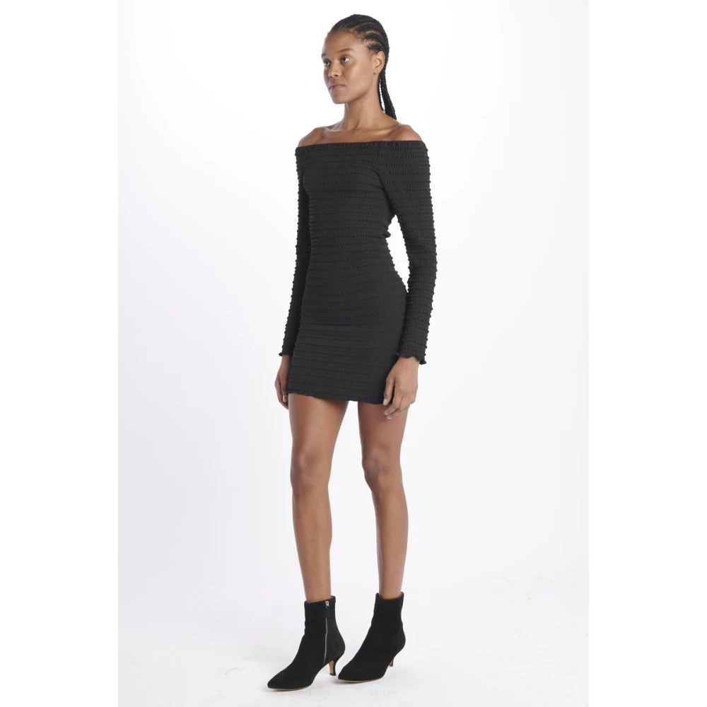 L'idée Zwart Mini Stretch Jurk Polyester Black Dames
