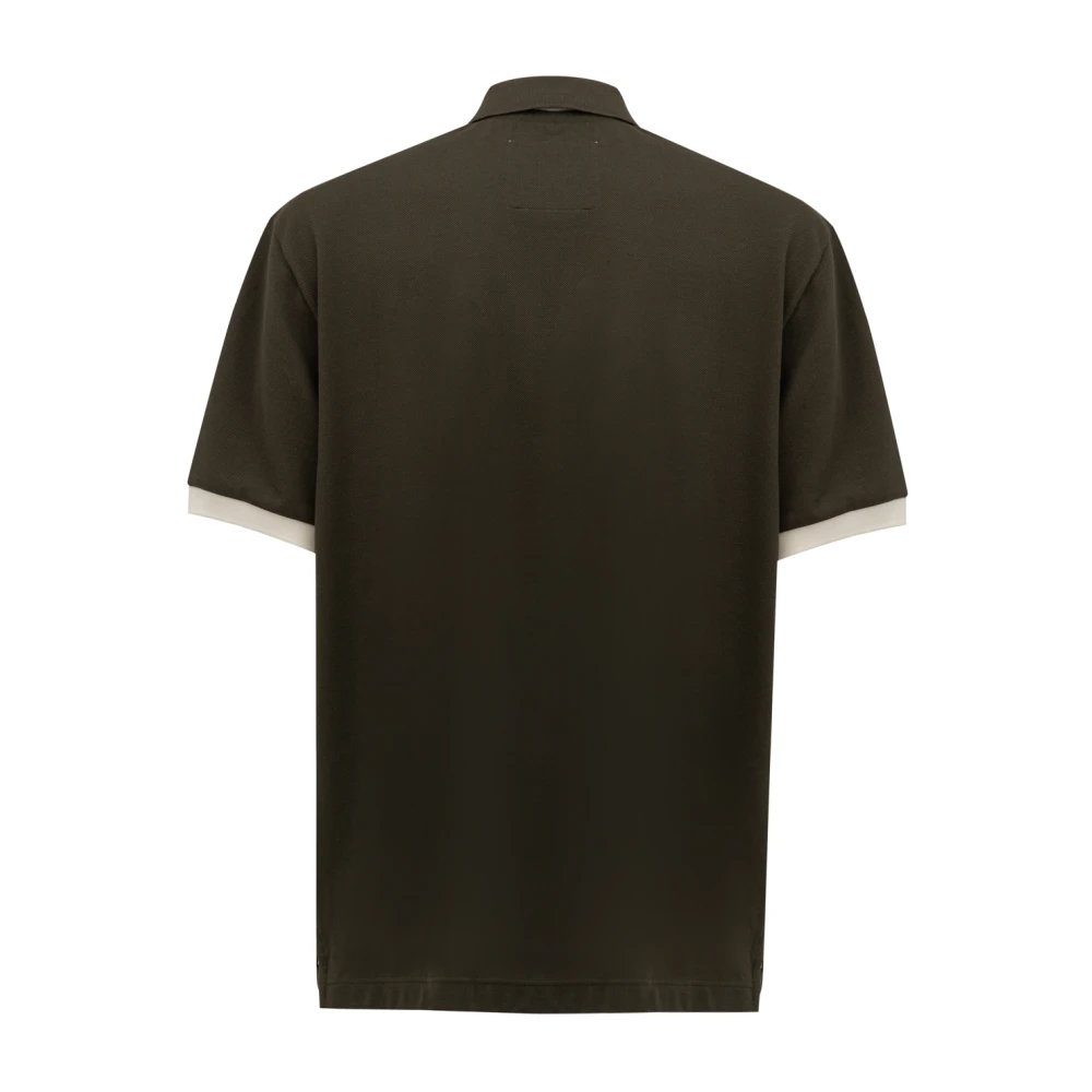 Canali Groene polo met korte mouwen Green Heren