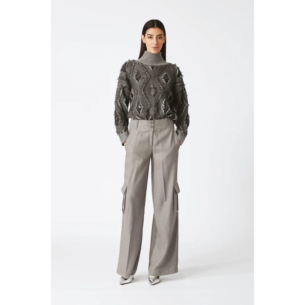 Nenette Grijze Sweaters voor Vrouwen Gray Dames