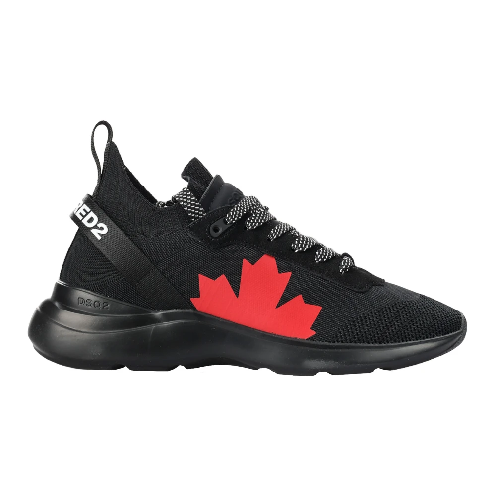 Dsquared2 Men's Black Sneakers,, Stylish Trainers For And Wo Size 9 Uk