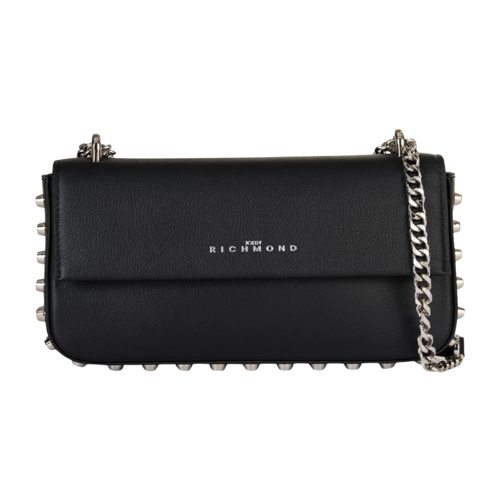 John Richmond Women's Black Stud-Embellished Shoulder Bag - Cross Body Bags - One Size - Bags