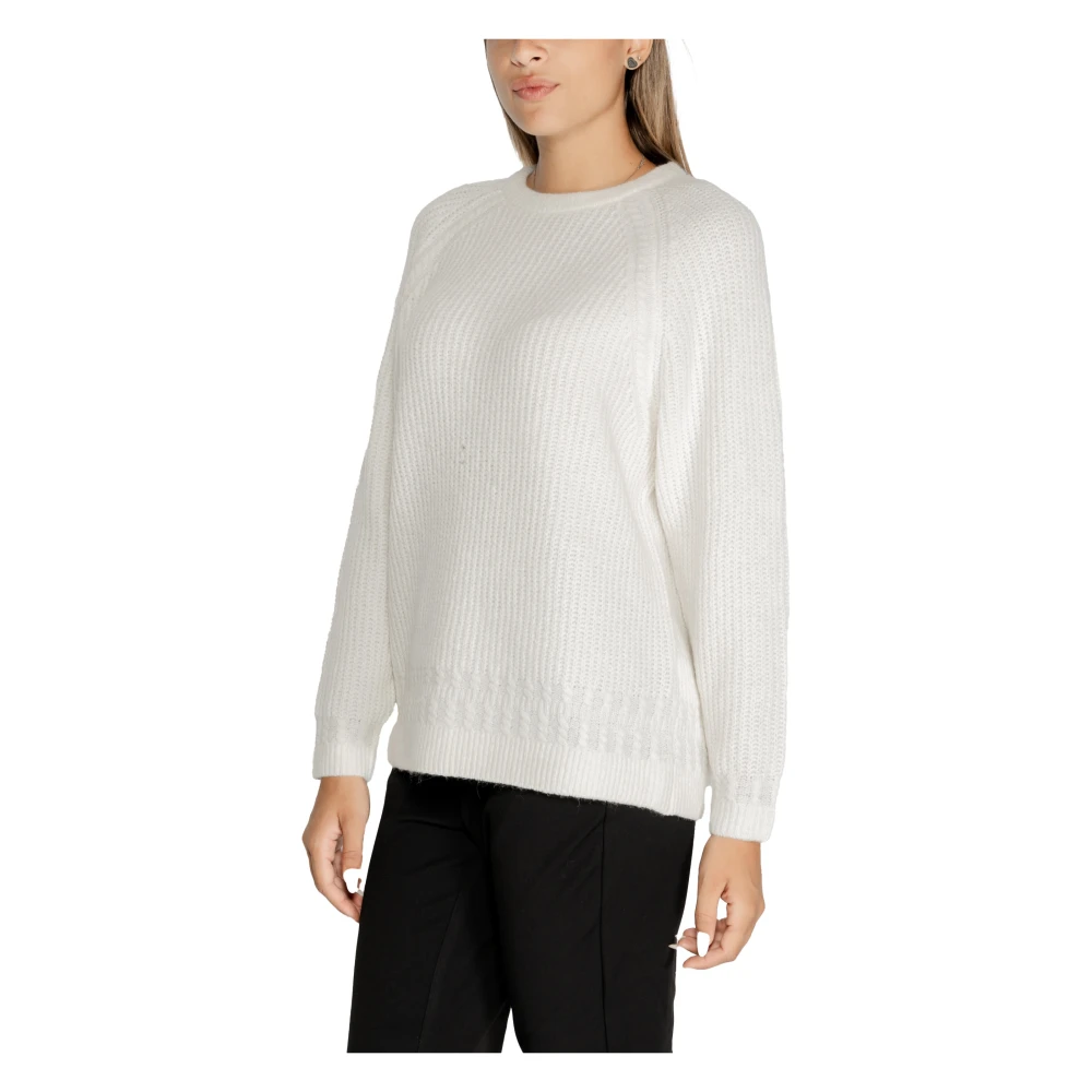 Guess Kabelgebreide trui White Dames