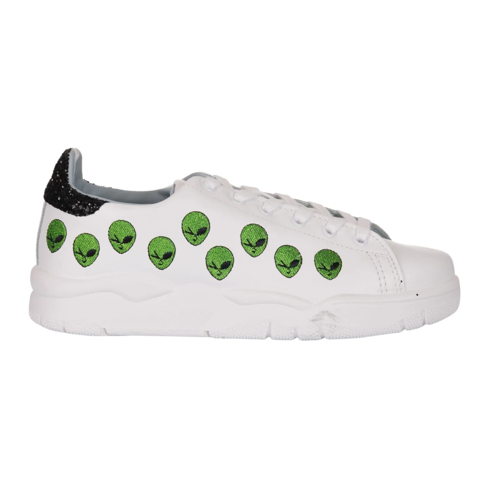 Chiara Ferragni Collection Vita Gröna Sneakers White, Dam