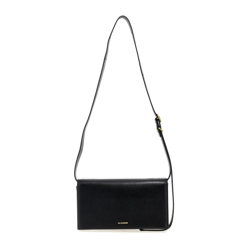 Jil Sander Donna Nero Tracolla All Day In Pelle Nera - Immagine 2