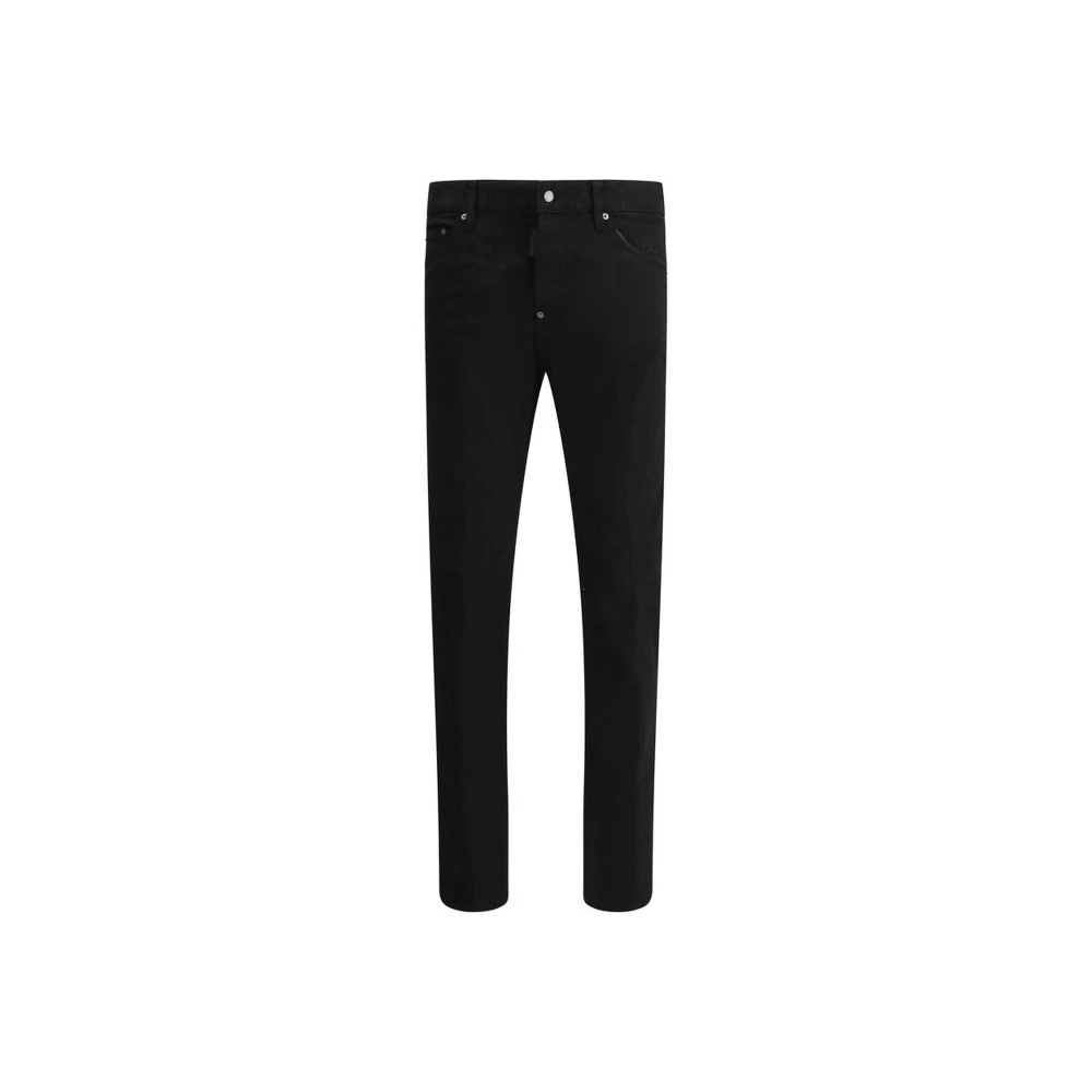 Dsquared2 Cool Guy Jeans met leren patch Black Heren