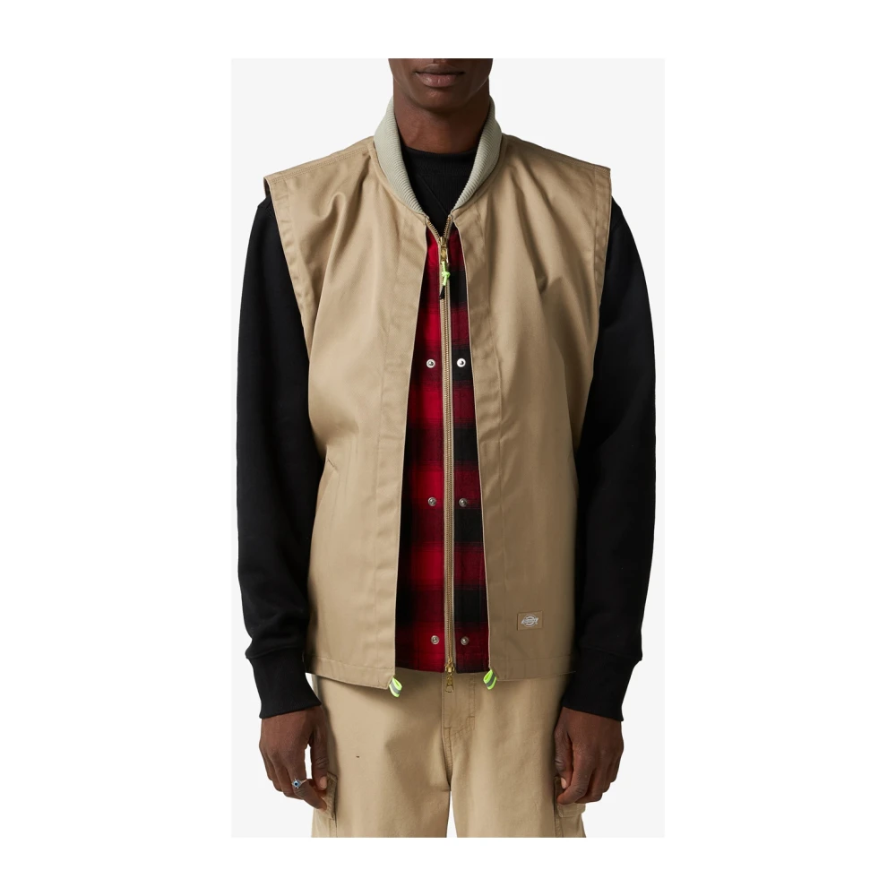Dickies Beige Eisenhower Vest met knopen en rits Beige Heren