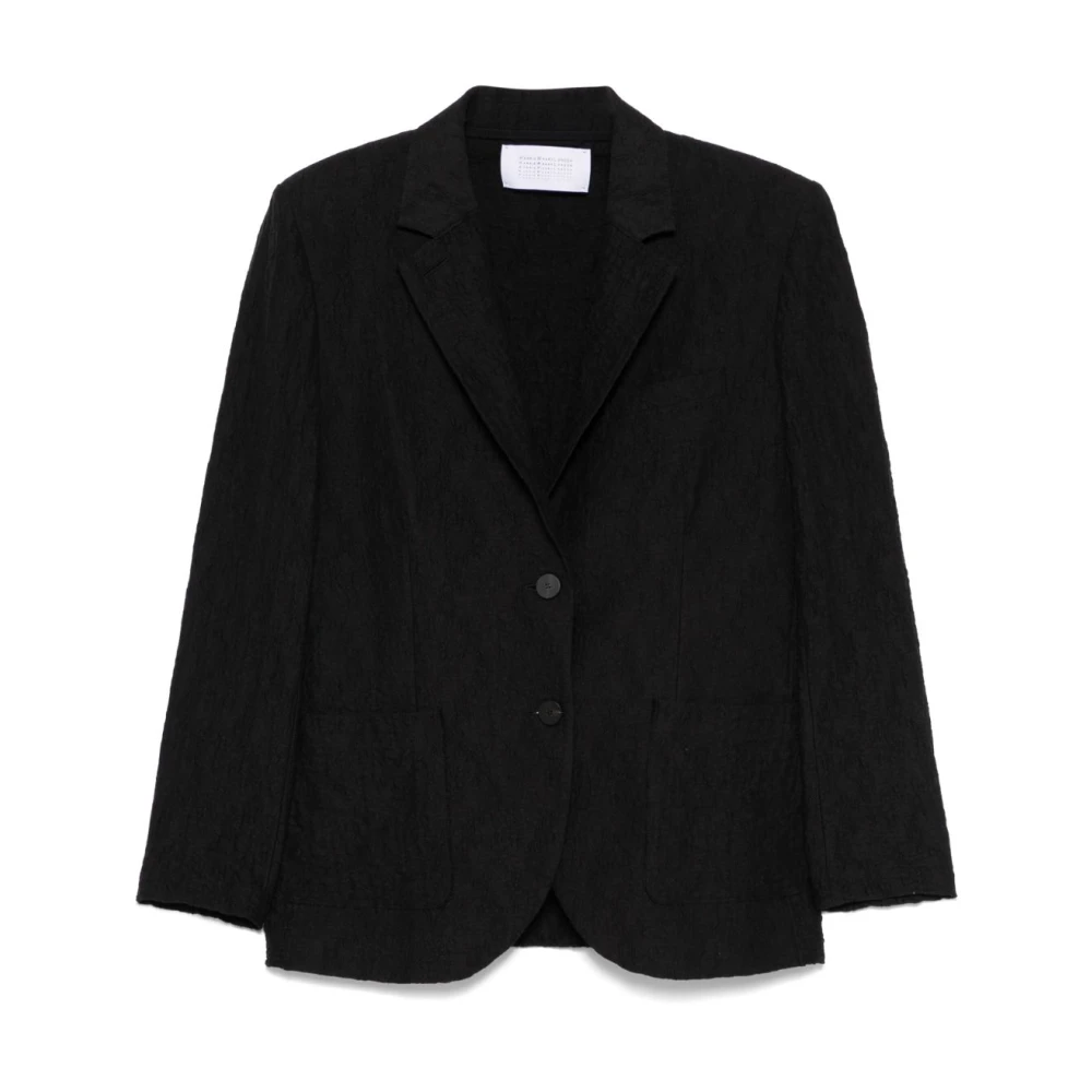 Harris Wharf London Women's Black Button-Up Jacket With Pockets - Blazers - L - Jackets