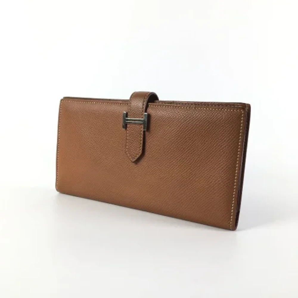 Hermès Vintage Pre-owned Leather wallets Brown Dames