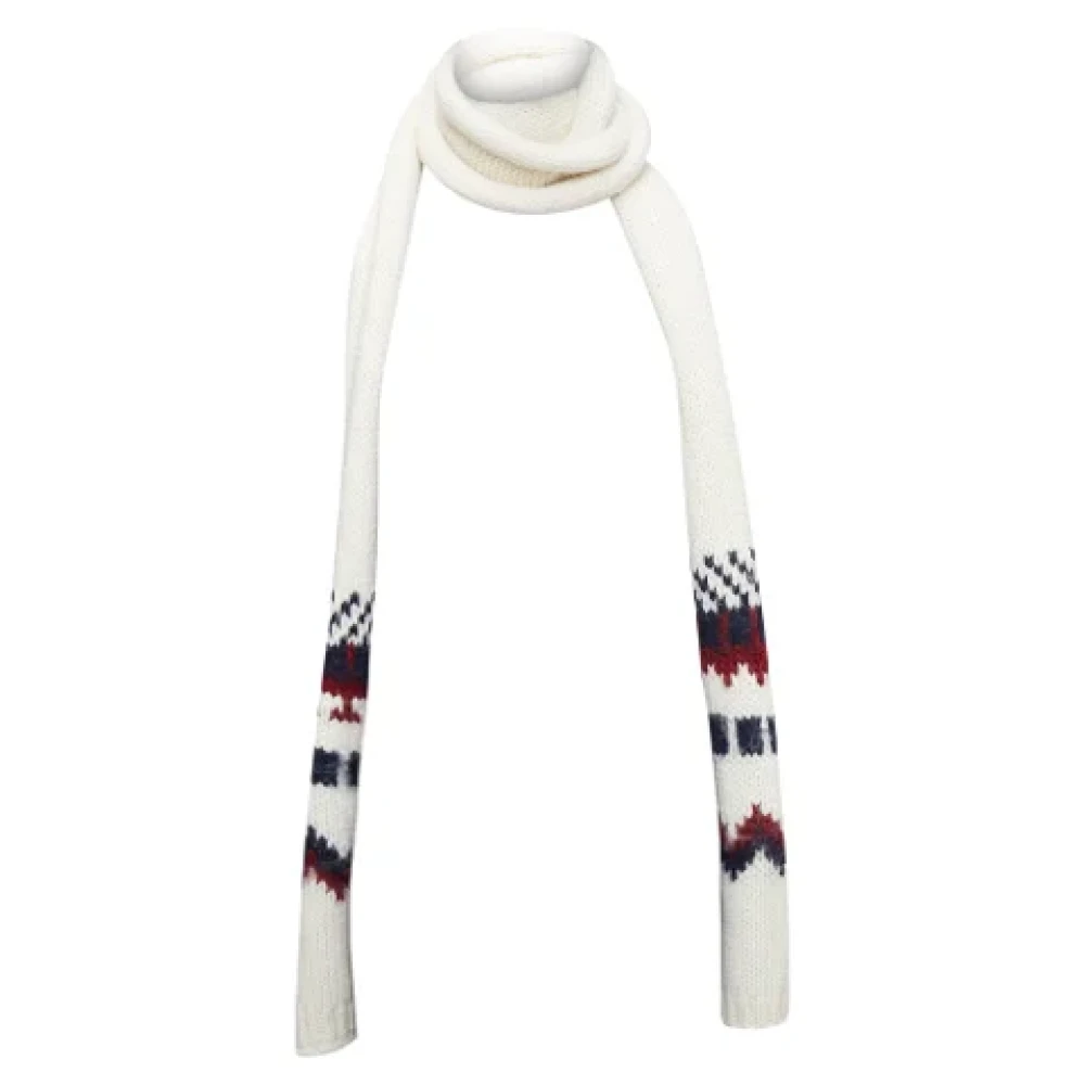 Yves Saint Laurent Vintage Pre-owned Wool scarves Beige Heren