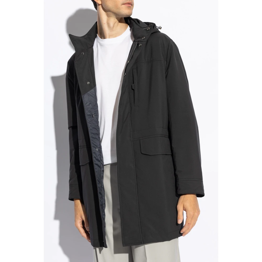 Brioni Geïsoleerde jas met capuchon Black Heren