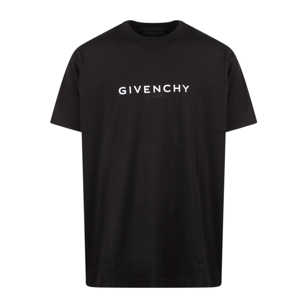 Givenchy Zwart Geribbelde Crew-Neck T-Shirt Black Heren