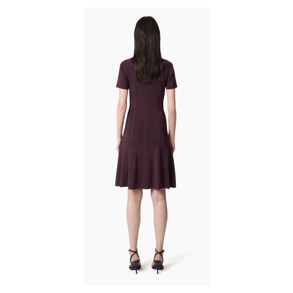 Nina Ricci Peplum Jurk IN Tubular Purple Dames