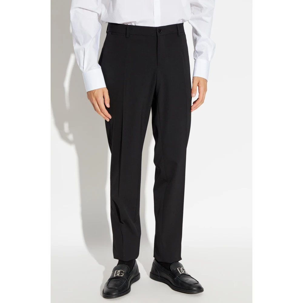 Dolce & Gabbana Wollen broek Black Heren