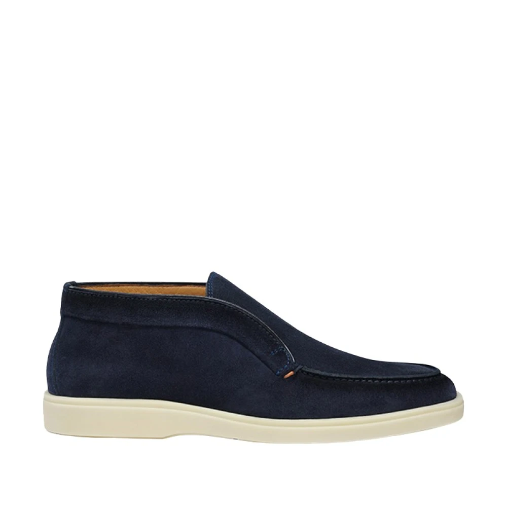 Santoni Men's Blue Stylish Loafer Shoes - Ankle Boots - 9 Uk - Shoes