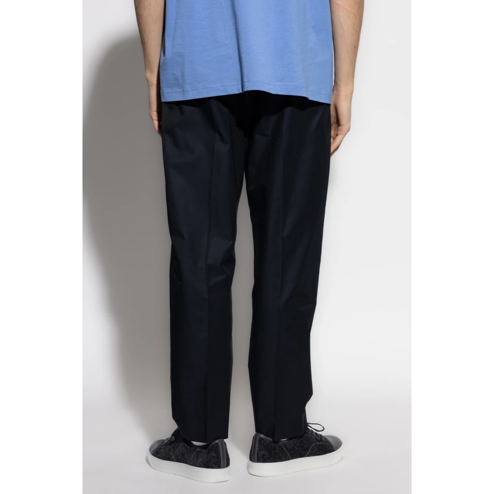 Lanvin Broek met stiksels op de benen Blue Heren