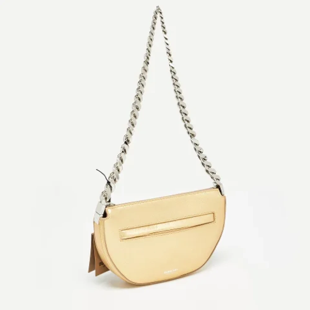 Burberry Vintage Pre-owned Leather shoulder-bags Yellow Dames