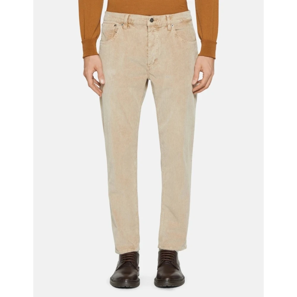 Dondup Ribfluwelen wortelbroek in Brighton-stijl Beige Heren