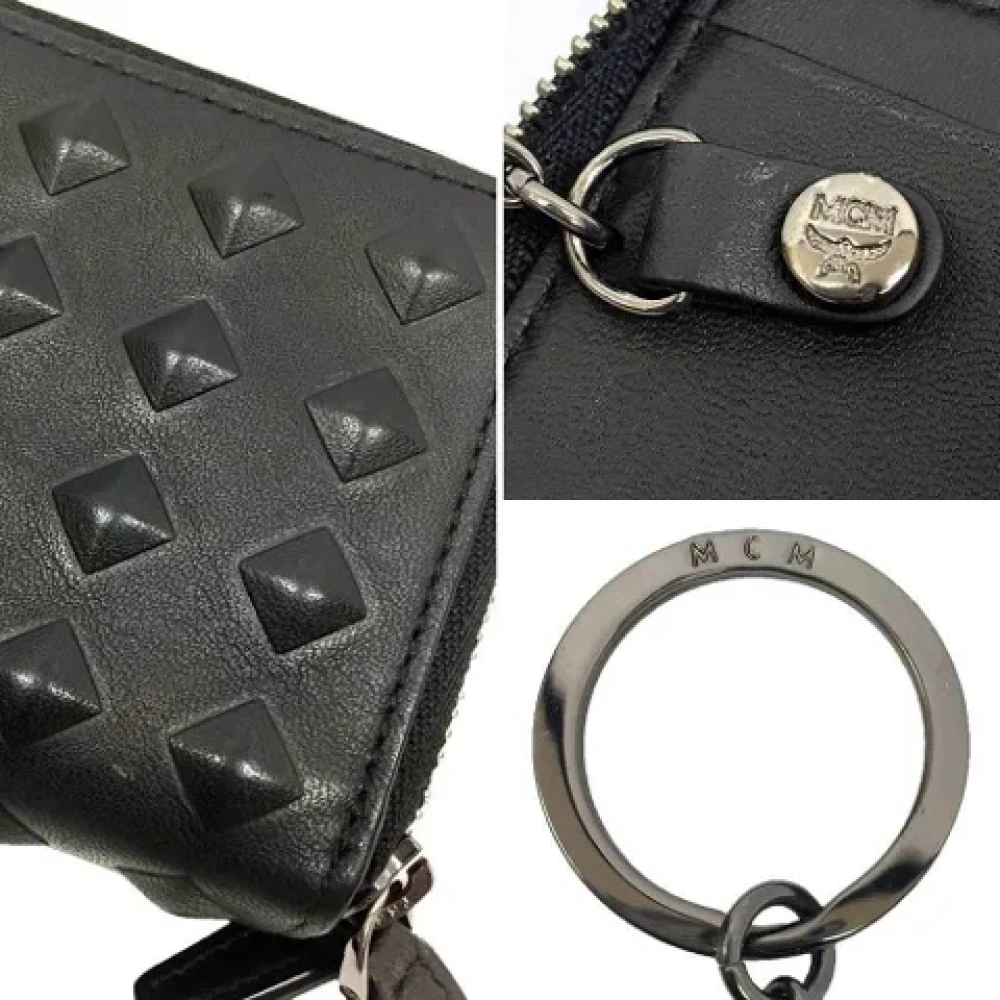MCM Pre-owned Canvas wallets Black Dames