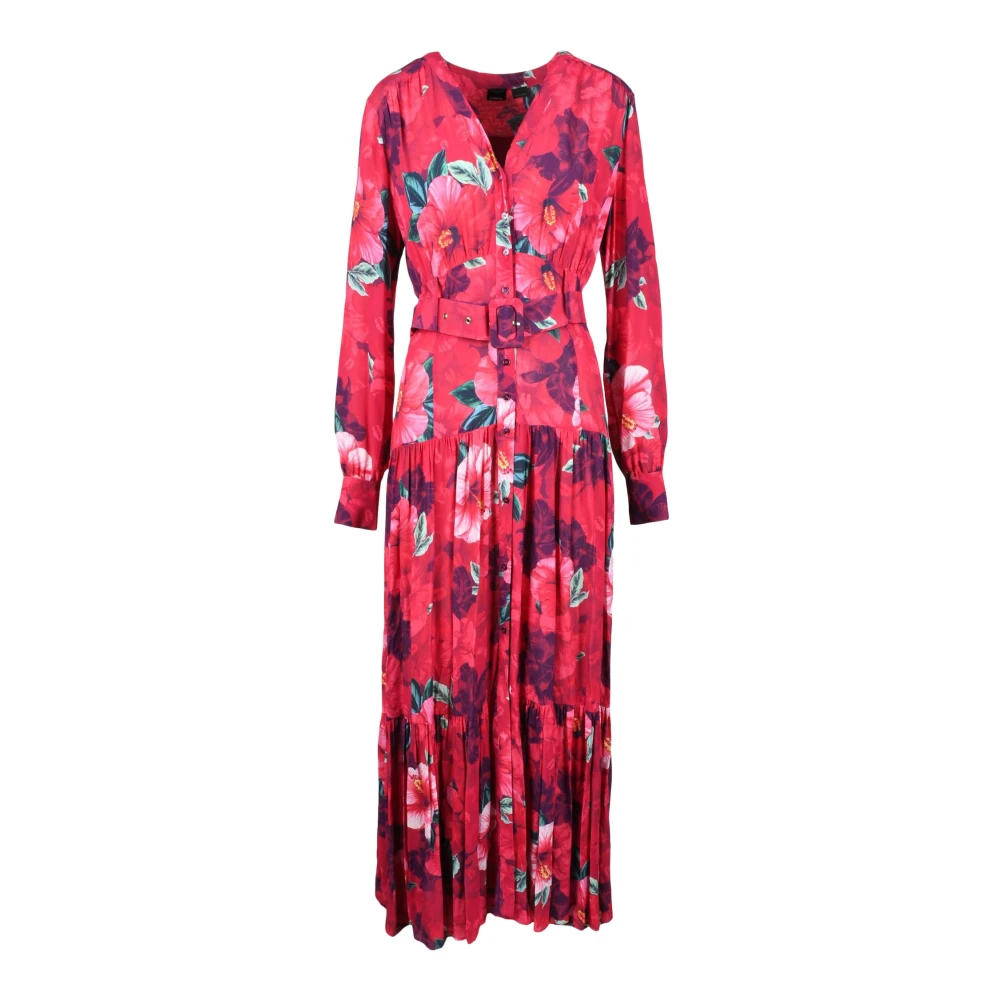 Pinko Viscose Jurk voor Dames Pink Dames