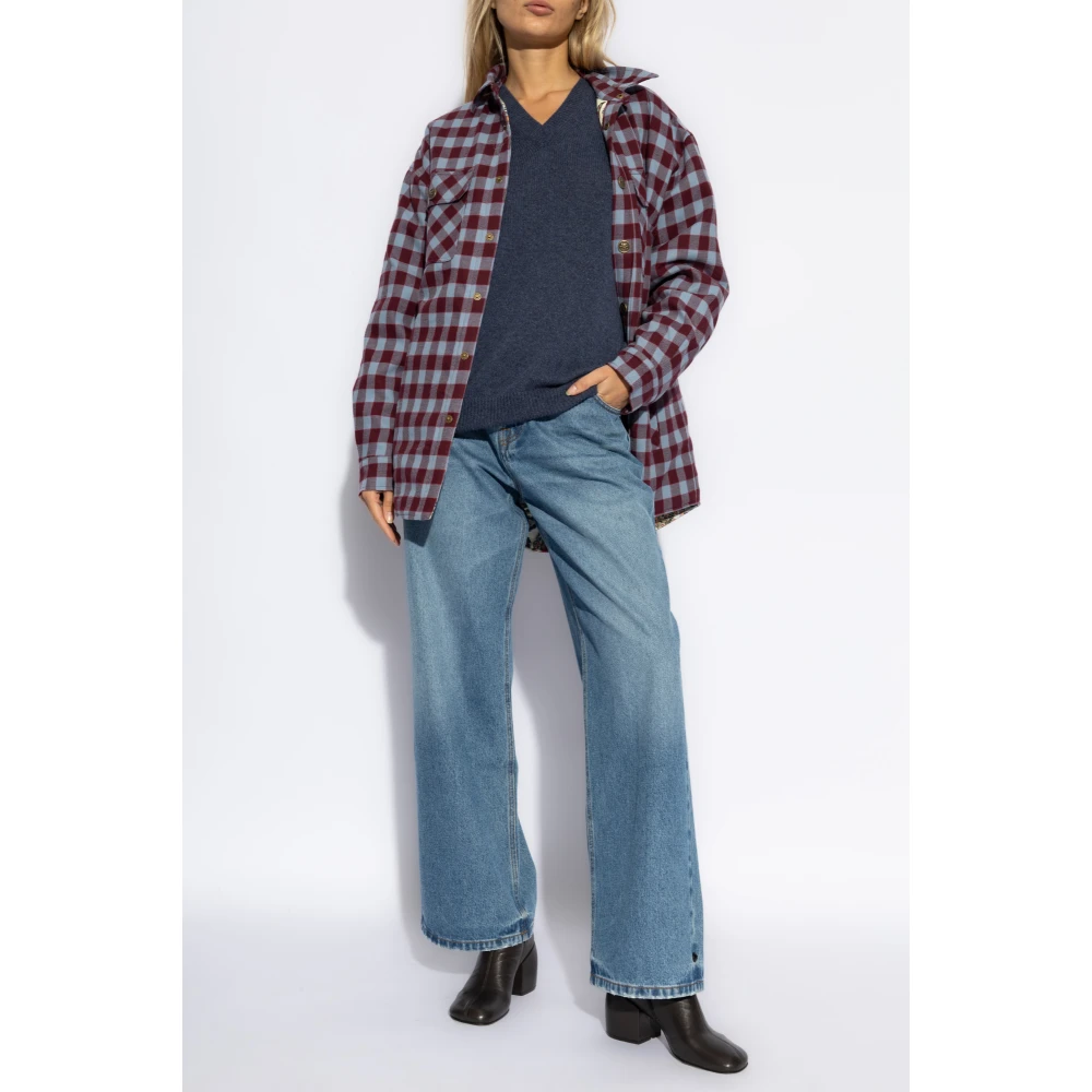 ETRO V-hals trui Blue Dames