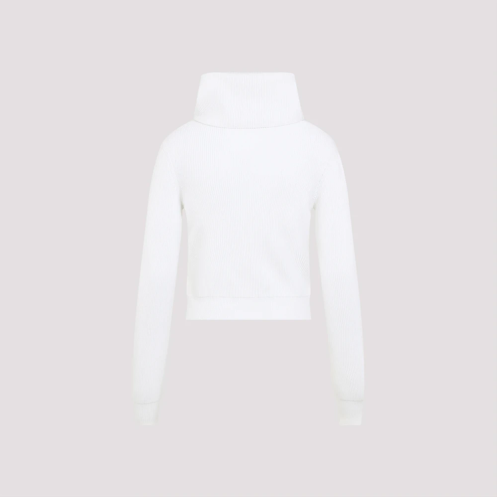 Alaïa Hooded longsleeve top White Dames