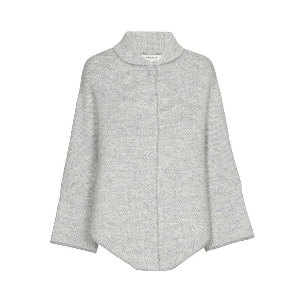 Marie Méro Grijze Geknoopte Cape voor Stijlvolle Elegantie Gray Dames