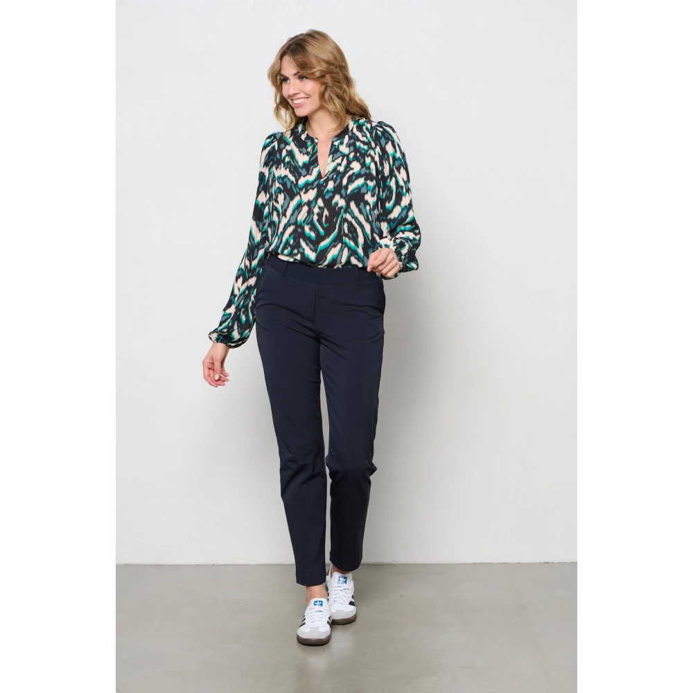 &Co Woman Slim Fit Broek Blue Dames
