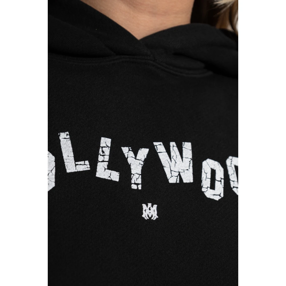 Amiri Logo Hoodie Black Dames