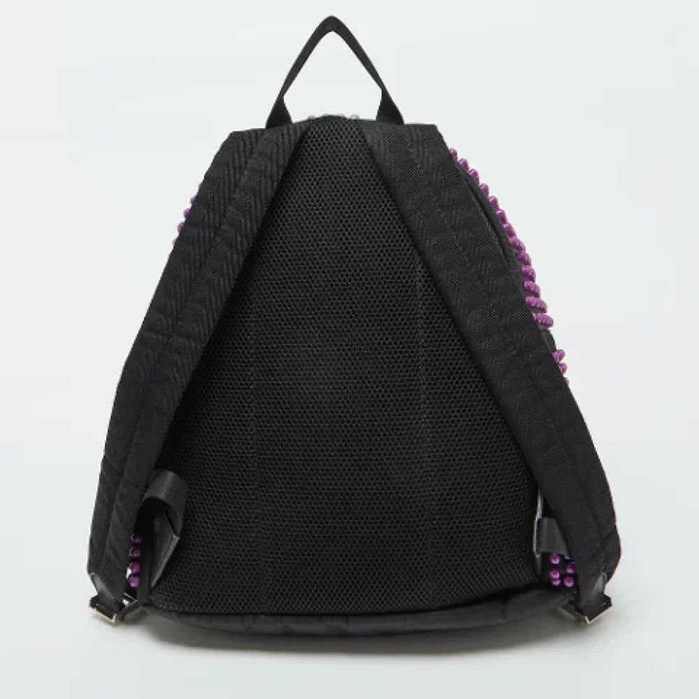 Fendi Vintage Pre-owned Nylon backpacks Black Dames