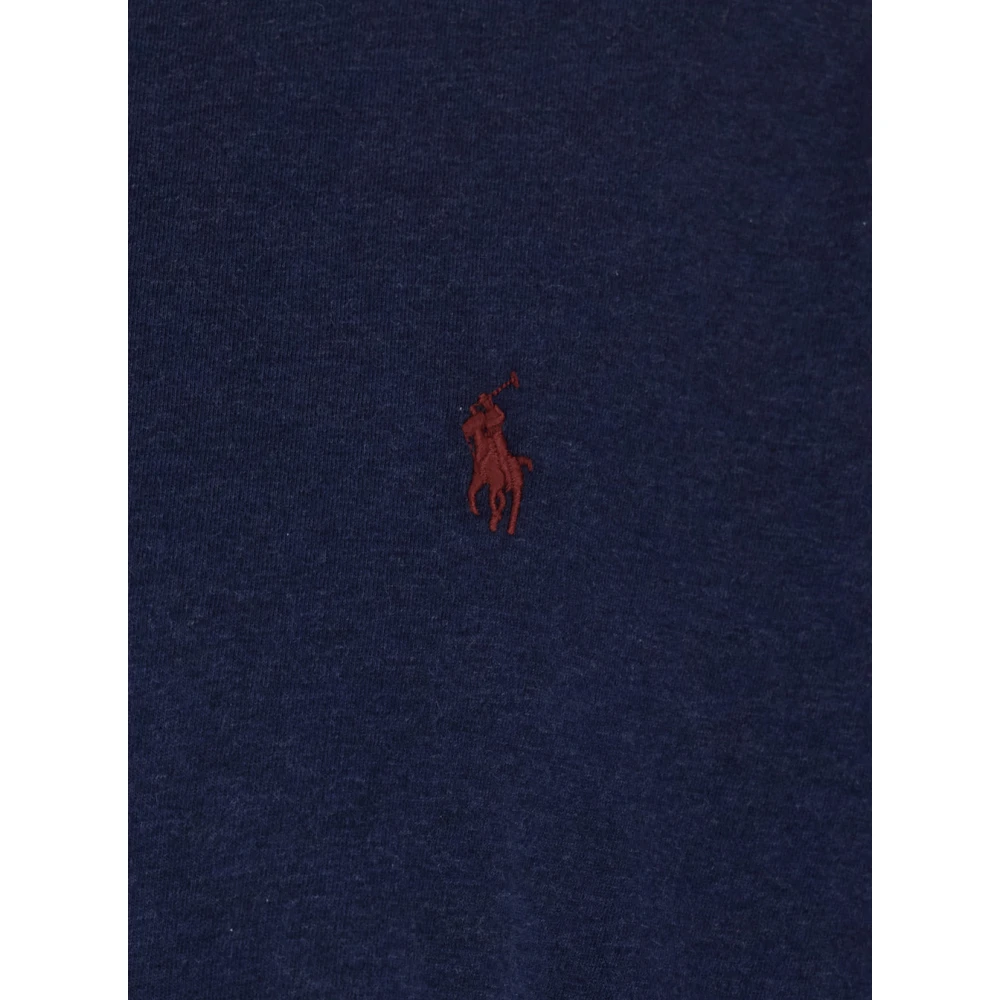 Polo Ralph Lauren Blauw Crewneck T-shirt met Pony Detail Blue Heren