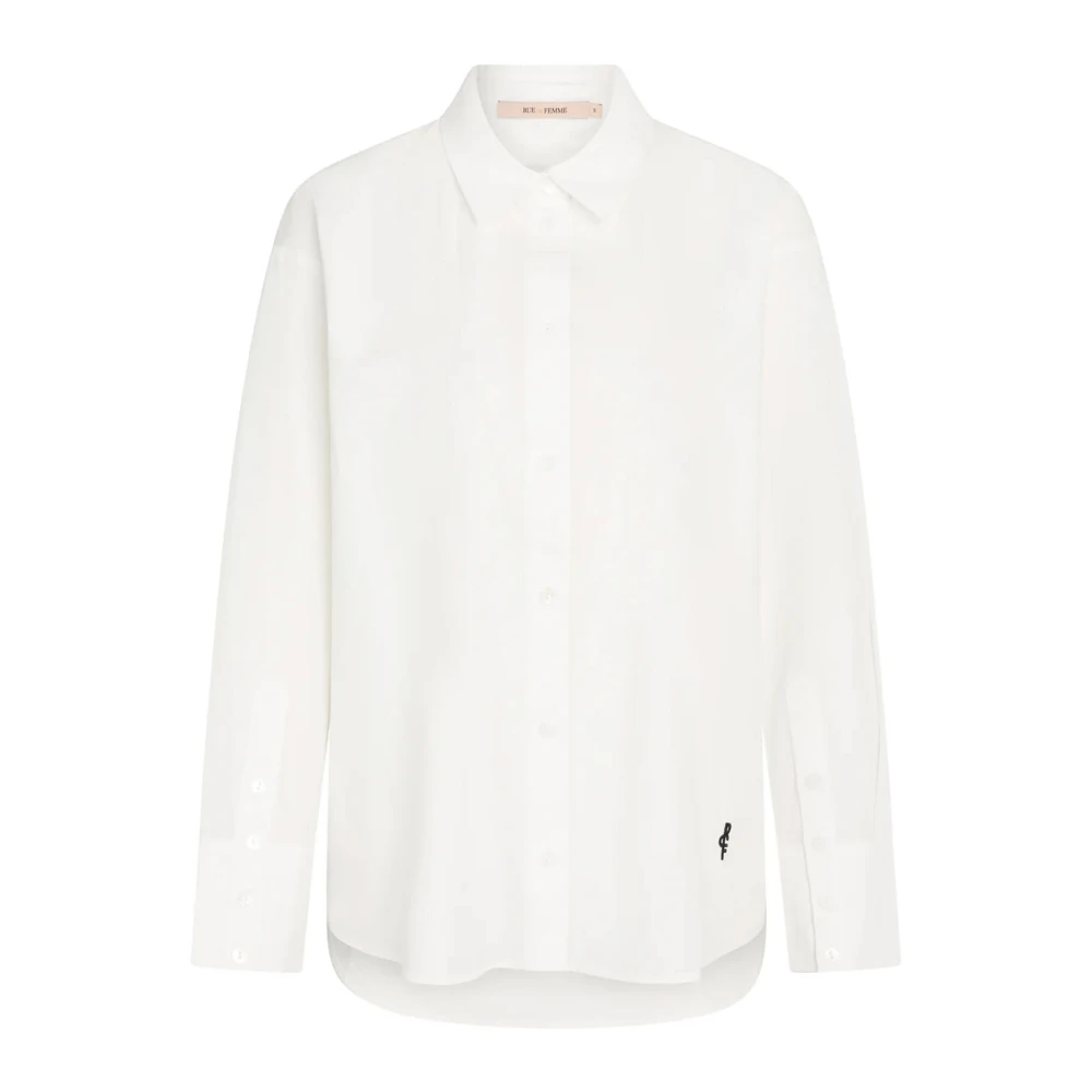 RUE de Femme Witte Amanda shirt met verlaagde schouders White Dames