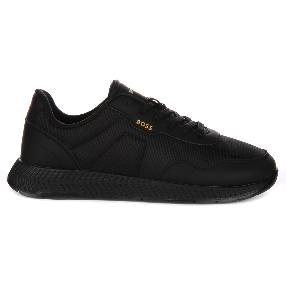 Hugo Men's Black Sneakers, 11 Uk, Titanium Mesh Trainers For