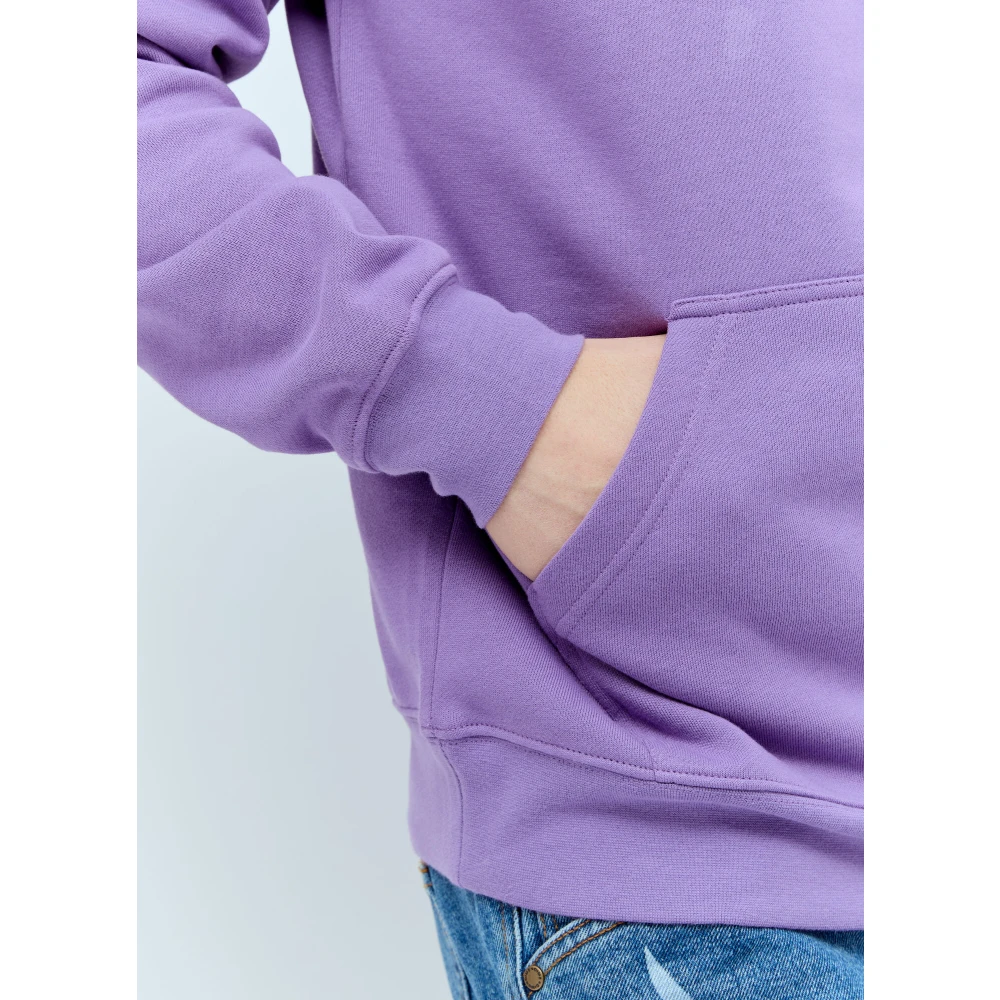 Dime Mtl Grafisch Logo Hoodie Katoen Fleece Purple Heren