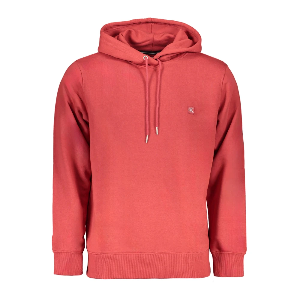Calvin Klein Rode hoodie met logo-applicatie Red Heren